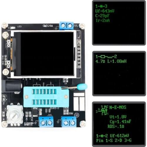 LCD GM328A Transistor Tester Diode Capacitance ESR Voltage Frequency Meter PWM Square Wave Signal Generator SMT Soldering