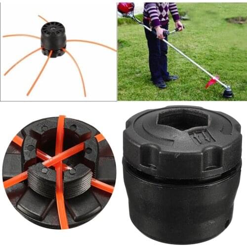 ABS Plastic Line Trimmer Head with 3 Mowing Ropes Set for Lawn Brush Cutter Accessories