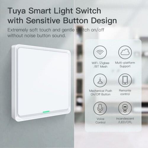Tuya Smart Light wall Switch Neutral Wire Required Sigmesh Multi-control Smart Life Bluetooth-compatible with Alexa Google home
