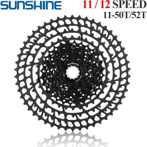 SUNSHINE Bicycle Cassette 11V 12 Speed MTB Bike Freewheel 12V 11-50T/52T Ultralight 360g CNC Flywheel Mountain Bike Parts for HG