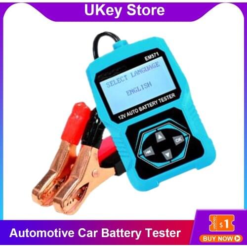 ALL-SUN EM571 12V Automotive Vehicle Car Battery Tester 100-2000 CCA 3 in 1 Multifunction Check Meter Digital Analyzer Tester