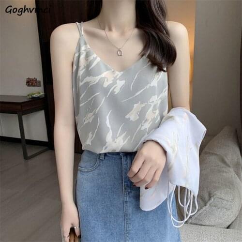 Camis Women Summer Print Basic All-match Sexy Female Tops Clothing Design Leisure Daily New Arrival Harajuku Ins Aesthetic Chic