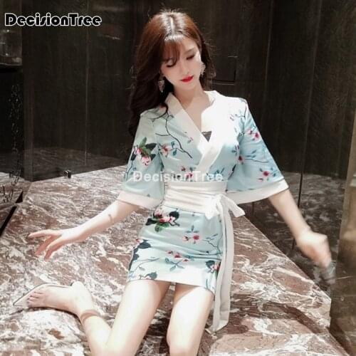2021 half sleeve loose style woman japanese kimono satin silk sleepwear pajamas peacock yukata bathing robe ladys long dress