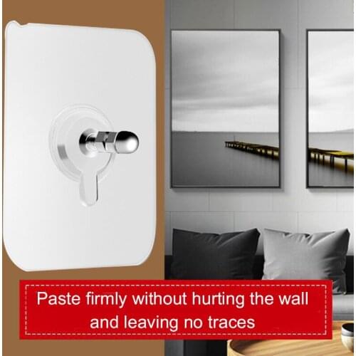 10pcs Adhesive Wall Screws Hanging Nails Wall Hook Self Adhesive No Drilling Non-Trace Kitchen 10MM Wall Stickers Dropshipping