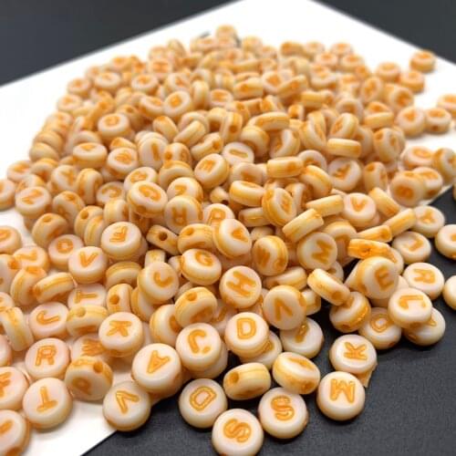 100pcs 6mm Mix Letter Beads Round Alphabet Beads Acrylic Beads DIY Jewelry Making For Bracelet Necklace Accessories#05