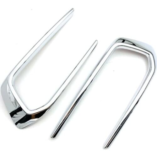 For Honda Passport 2019 2020 Car Styling Accessories ABS Chromed Front Fog Light Lamp Cover Trim Molding Garnish Sticker 2pcs