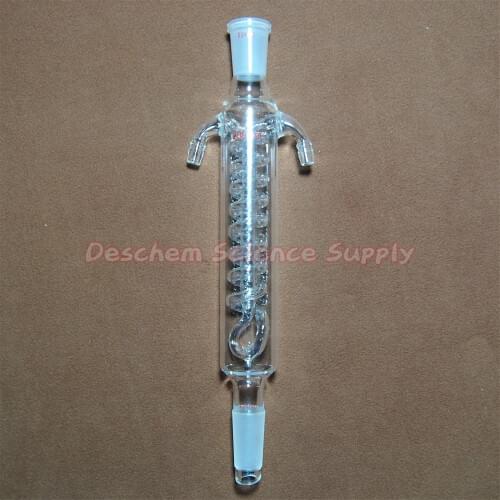 200mm,24/40,Coiled Reflux Condenser,Made By Borosilicate Glass 3.3,Lab Glassware