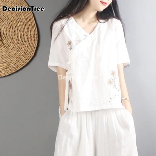 2021 chinese style women hanfu top chinese chinese shirt traditional women chinese style shirt tang suit chinese blouse tops