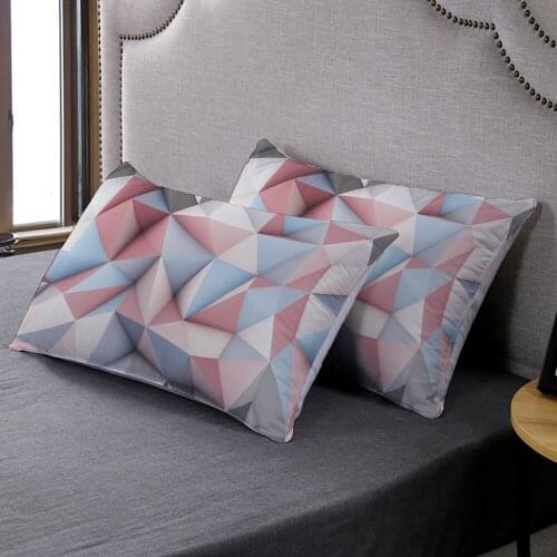 3D Print Gradient Diamond Pillowcase Comfortable Pillow Cover For Bed Single Pillow Covers Home Bedroom Decor Custom 2PCS