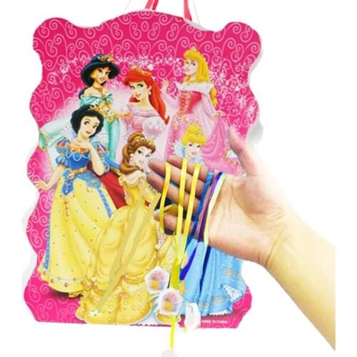 40*30cm Ariel/Snow White/Belle/Cinderella/Jasmine/Aurora Princess Pinata Disposable Kid Birthday Party Supplies Decoration Favor