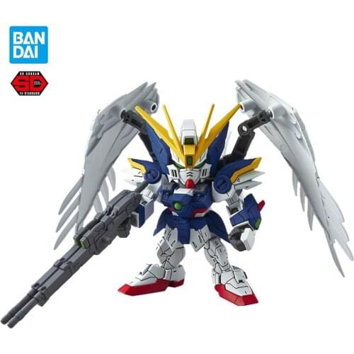 8CM New Bandai Gundam Assembly Model SDEX004 Flying Wing Gundam Zero EW Action Figure Educational Toy Decoration Childrens Gift