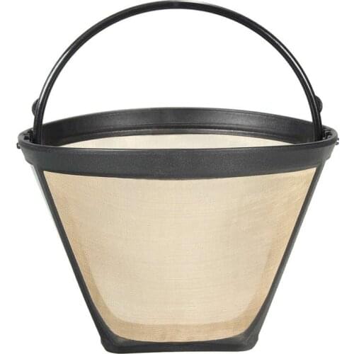 Promotion! 1PC Permanent Reusable #4 Cone Shape Coffee Filter Mesh Basket Stainless New