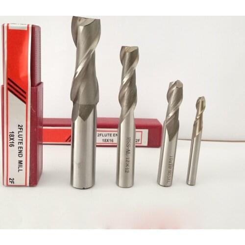 White steel milling cutter two-blade four-blade AIA end mill boring tool 2 blade 4 blade 1 2 3 4 5 6 7 -40mm