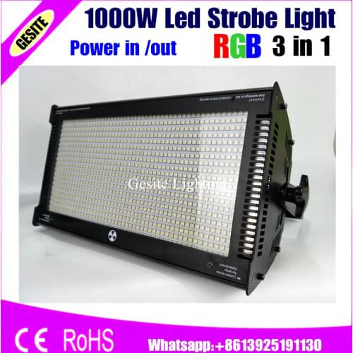 Free Shipping 1000W led strobe light super bright DMX 800pcs SMD 5054 leds 1000W stage flash white color stroboscope