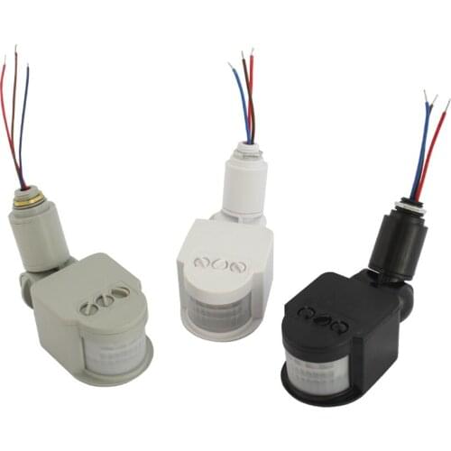 Motion Sensor 220V 12V Motion Detector Automatic Infrared PIR Sensor 220V 180 Degree Rotating Outdoor Timer Light Switch