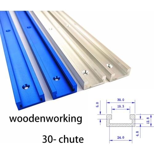 1pcs 30 Type Woodworking Chute Pushing Rail Track Circular Saw, Inverted Table Woodworking Table Chute 6061 Aluminum Alloy