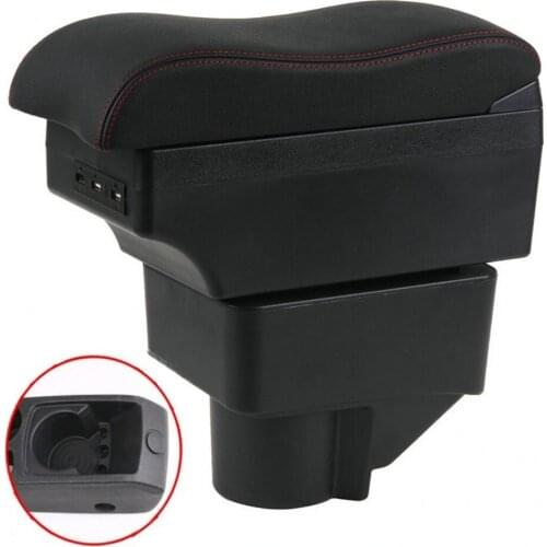 For Ford Fiesta Armrest Box Ford Fiesta Universal Car Central Armrest Storage Box cup holder ashtray modification accessories