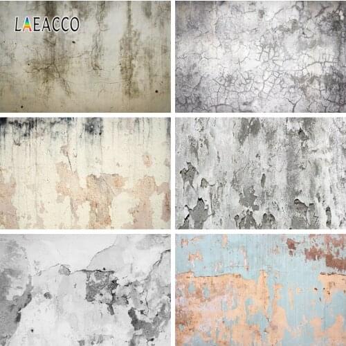 Laeacco Photography Backgrounds Old Cement Wall Photophone Vintage Portrait Photo Backdrops Photozone for Baby Doll Photocall