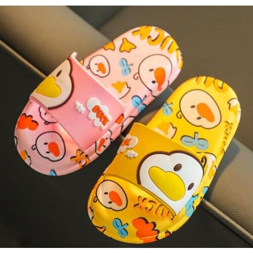 Summer Kids Shoes Slippers 2021 Children Funny Soft Anti-slip Home House Shoe Kids Baby Girls Cartoon Slipper Indoor Floor Shoes
