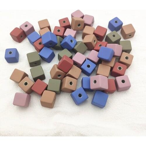 New arrival! Mix color 12mm 50pcs Acrylic Six-sided cube beads for earrings,Earring parts,jewelry findings