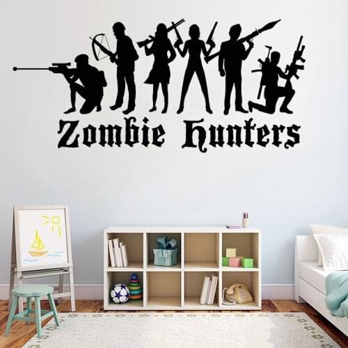 Hunters Game Vinyl Wall Decal Teen Game Room Boys Bedroom Wall Stickers Mural Removable Home Decoration Accessories Y12