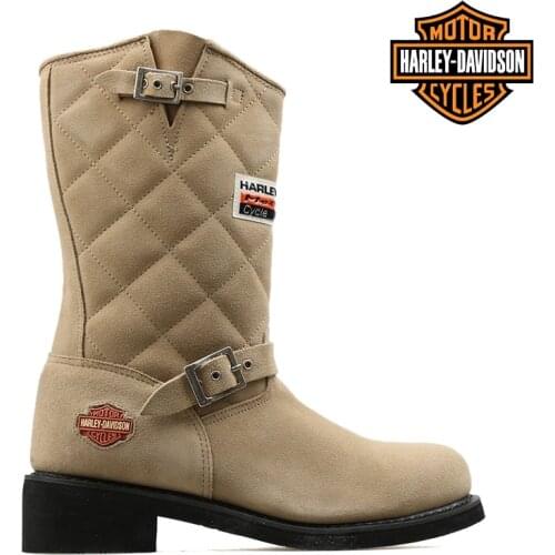 Harley Davidson Boots For Men original LACONIA Beige Nubuck boot winter thick bottom waterproof comfortable casual motorcycle Boots