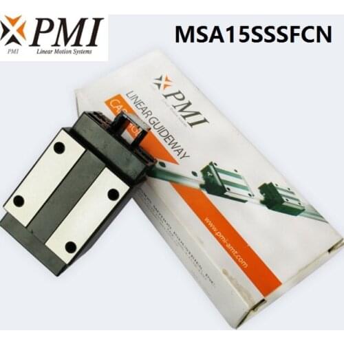 4pcs/lot Original Taiwan PMI MSA15S-N MSA15SSSFCN linear guideway sliding block Carriage for CO2 laser machine CNC router