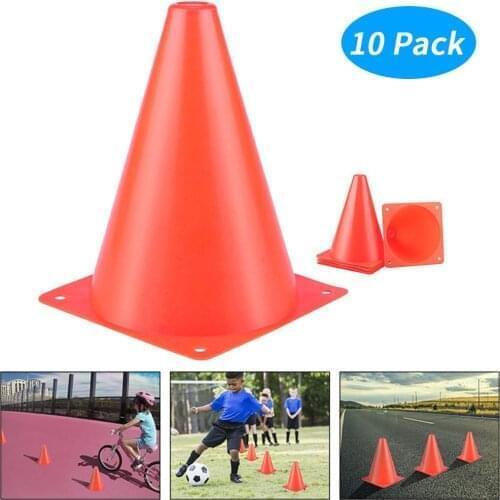 10PC Plastic Sport Training Traffic Pylons for Outdoor Gaming and Festive Event for soccer football basketball Pylons 16.5x13 CM