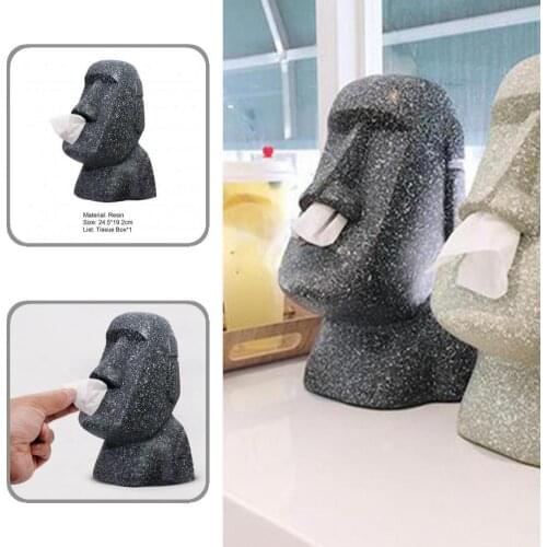 2 Colors Attractive Aesthetic Retro Style Tissue Box Long Lasting Tissue Organizer Retro Style for Decoration