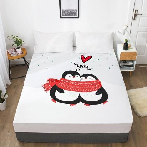 Animal Cartoon Kids Elastic fitted sheet bed sheet With An Elastic Band 150x200 Mattress Cover Bed cover for children baby LOVE