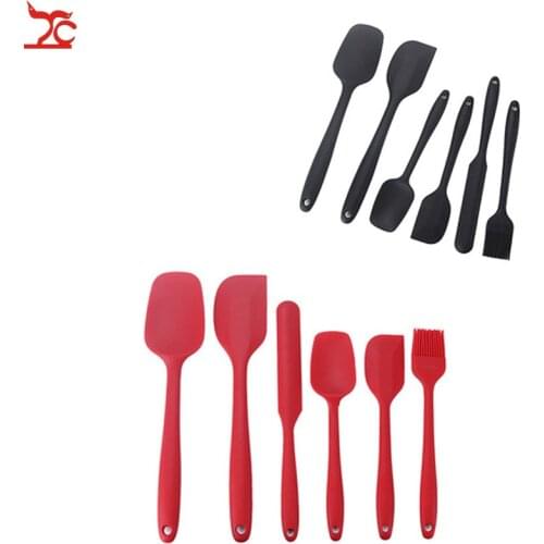6 Pcs/ Set Silicone Baking & Pastry Spatulas Scraper Shovel Pastry Cutters Brush Silicone Kitchenware