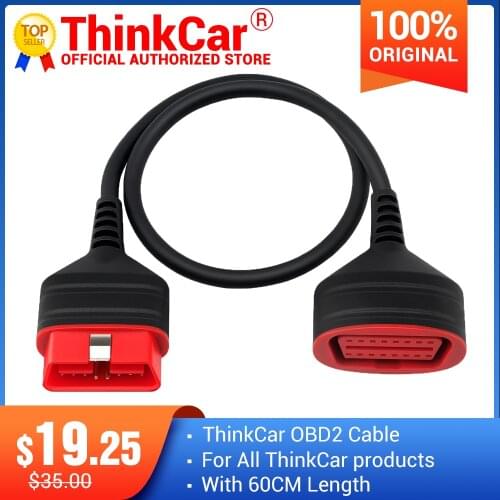 ThinkDiag OBD2 Male to Female Original Extension Cable for Easydiag 3.0/Mdiag/Golo Stronger Faster Main Extended Connector 16Pin