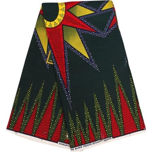 2021 African Imitation Wax Fabric African Ethinic Ge Pattern Double-sided Printed Fbric African Fashion Apparel Fabrics Ethnic