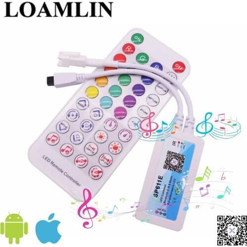 SP611E RGB Smart Music Bluetooth Smart Controller For WS2812B SK6812 WS2811 Addressable Led RGB Tape Strip