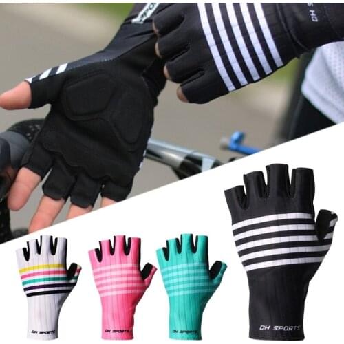 6XDA Nylon Cycling Gloves Breathable Half Finger Padded Glove Non Slip Outdoor Sports Gloves for Running Motorcycle