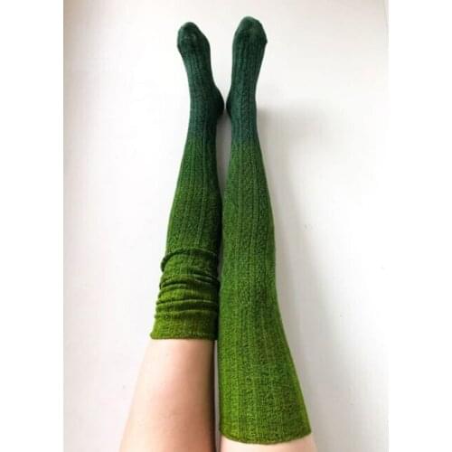 Spring AutumnWomen Soft Warm Long Stockings Warm Thigh High Socks For Ladies Girls Fashion Knee Socks Sexy Knitted Long Socks