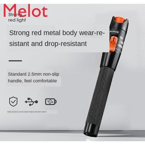 Compptay Fiber Optic Light Pen Red Laser Pen Optical Fiber Fault Locator Red Light Source10MW Test SC/FC/ST Connector 10 20 30Km