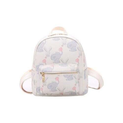 Disney princess Dumbo Pu bag womens backpack student backpack fashion printing lady handbag High capacity shoulder bag gift