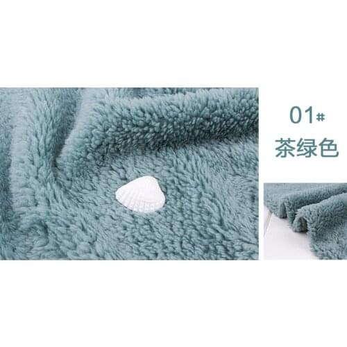 1# tea green 1 meter Berber Fleece Fabric camoFleece Shu Velveteen for DIY toys sleepcoat pajamas nighty bedgown material