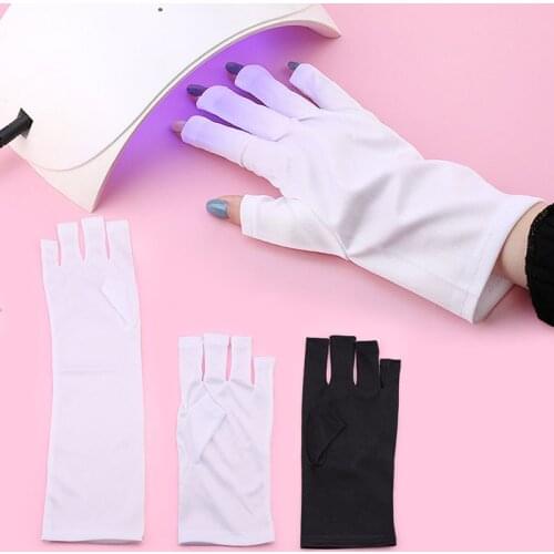 1Pair Anti-ultraviolet Radiation Nail UV Protection Gloves Open-Toed Gloves UV Lamp Gel Polish Dryer For Radiator Nails Art Tool