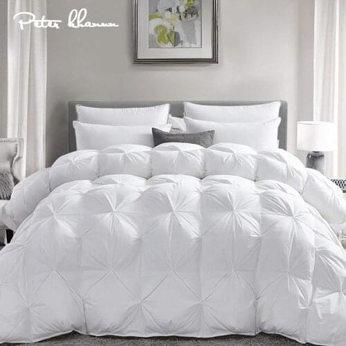 100% White Goose Down Filler 3D Bread Duvet/Quilt/Comforter Bedding Winter Luxury Blankets Shell Cotton 100% 015
