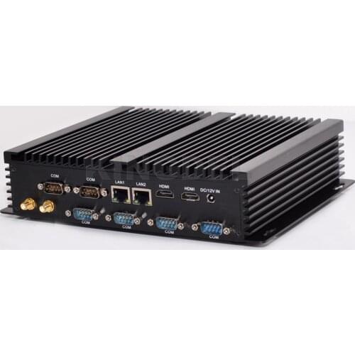 2016 Latest 6 Com RS232 Fanless Mini Industrial PC Intel i3 4010U Dual Core Barebone 8GB RAM Desktop Computer Win 10 Dual LAN