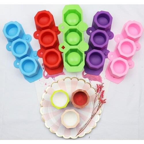 3 Cavity Flowerpot Silicone Cake Mold for Chocolate Mousse Jelly Pudding Pastry Dessert Bread Ice Cup Bakeware Decorating Tools