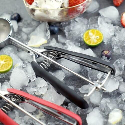 3pcs/lot Ice Cream Scoop 4,5,6cm Stainless Steel With Trigger Cookie Scoop Spoon Frozen Cooking Tools Ice Cream Decorating Tool