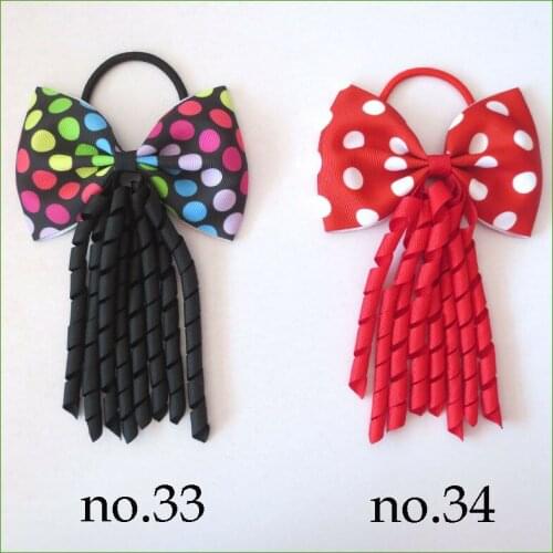 50 Girl 4.5" Bowknot Corker Ponytail Elastic Bow Zebra Leopard Mermaid Unicorn