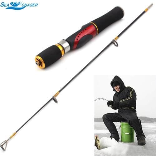 Promotion! 65cm 90g Winter fishing Ice fishing rod feeder carp fishing pole carbon 2 Section Spinning Rod