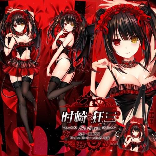 Anime Demon Tokisaki Kurumi DATE A LIVE Dakimakura Hugging Body Pillow Case Otaku Male Long Pillow Cushion Cover Xmas Gifts SM