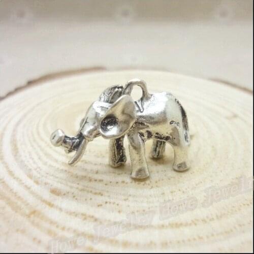 Free shipping! 30pcs Vintage Charms Elephants Pendant Antique silver Fit Bracelets Necklace DIY Metal Jewelry Making