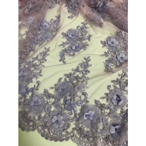 Shinning embroidery mesh fabric nigerian tulle lace fabric ZH-11281 French Net Lace Fabric hot selling