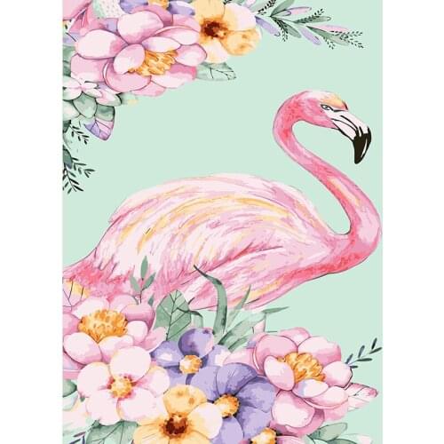 Digital oil painting Diy oil painting by numbers Flamingo picture on canvas oil paint coloring by number drawing